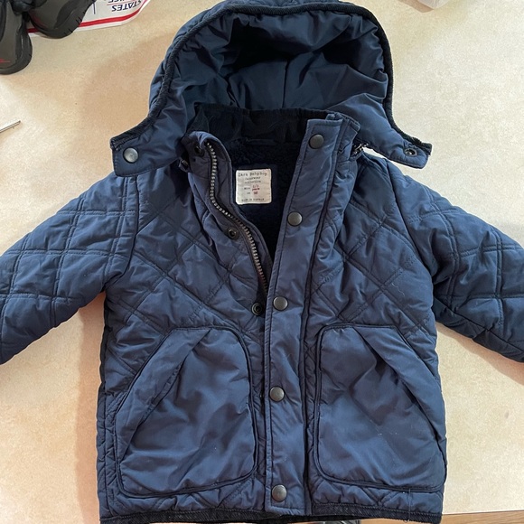 Zara Jackets & Coats Zara Baby Boy Quilted Coat With Sherpa Lining